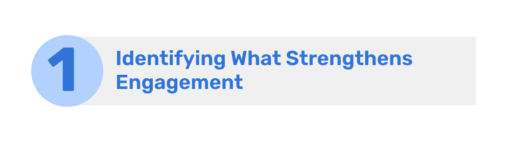 Identifying What Strengthens Engagement