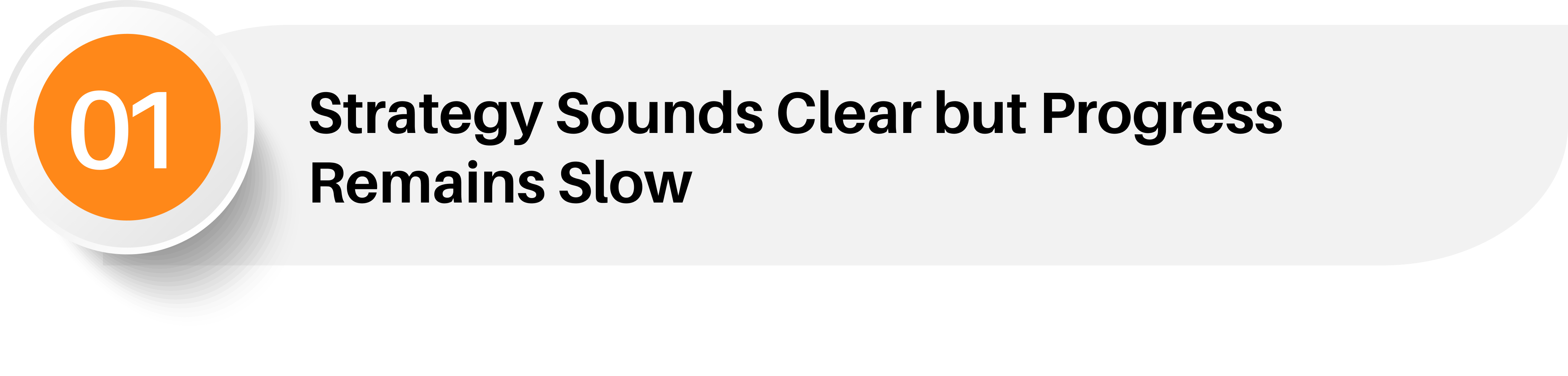 1. Strategy Sounds Clear but Progress Remains Slow